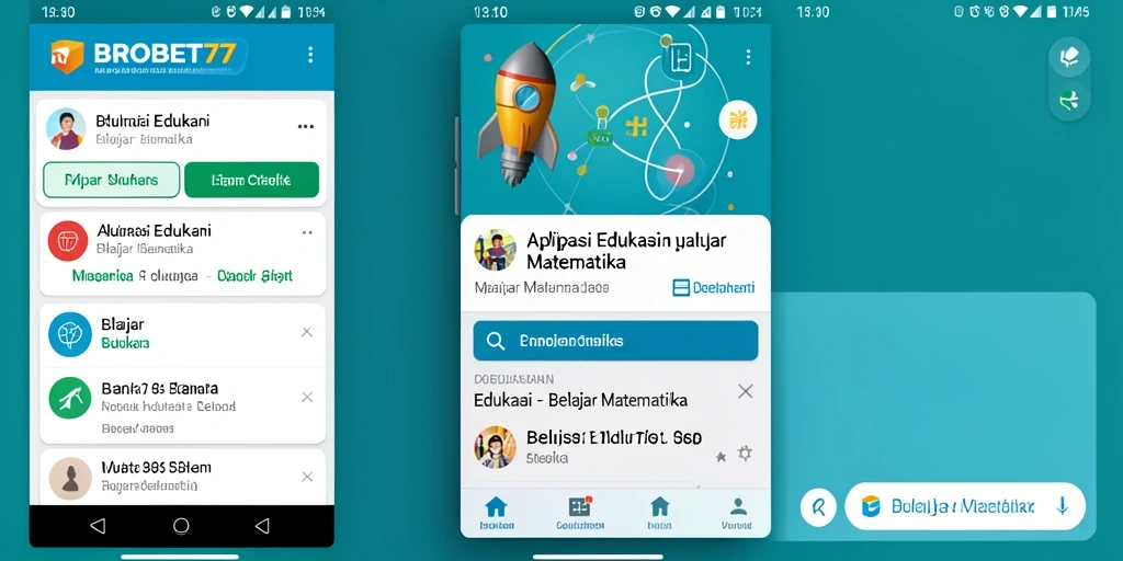 Screenshot utama BROBET77 menampilkan antarmuka menarik untuk belajar matematika.