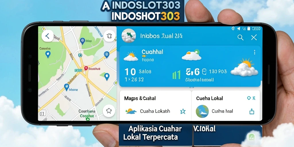 Tampilan antarmuka aplikasi Cuaca Lokal INDOSLOT303 yang informatif.