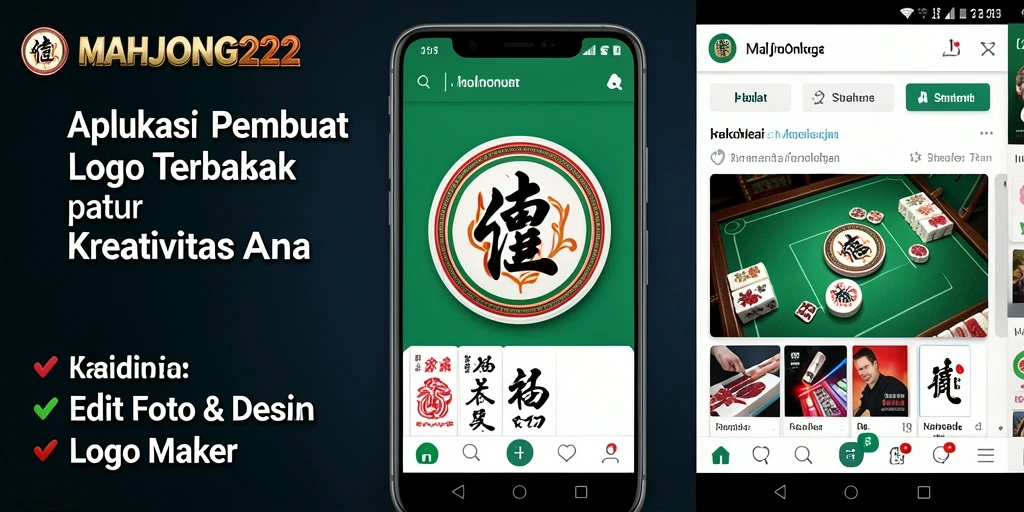Antarmuka MAHJONG222 yang intuitif untuk pembuat logo.