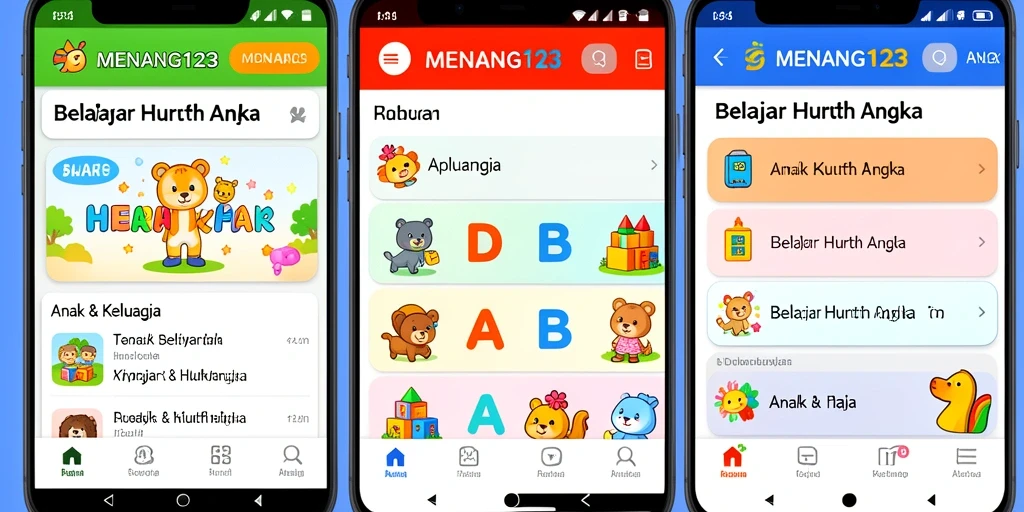 Tampilan antarmuka MENANG123 yang interaktif dan ramah anak.