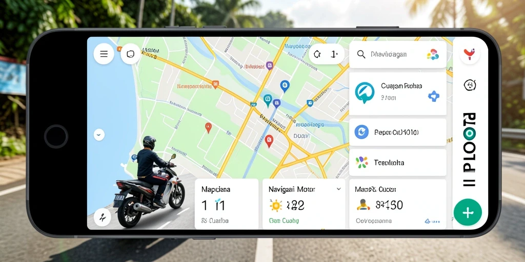 Antarmuka aplikasi RPLOOT dengan fungsi navigasi motor yang canggih.