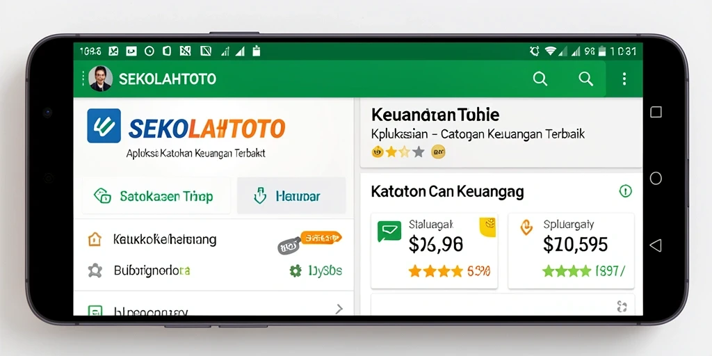 Antarmuka sederhana dan informatif dari aplikasi Catatan Keuangan.