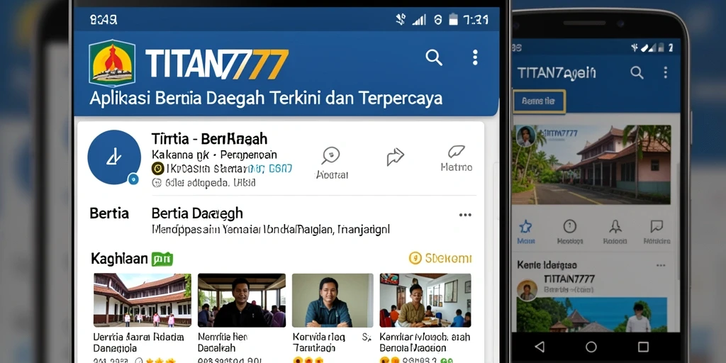 Tampilan antarmuka aplikasi TITAN777 yang modern dan informatif.